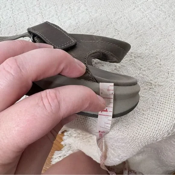 Merrell Brown Leather Brindle Sandals Thong Slingback - Picture 10 of 10